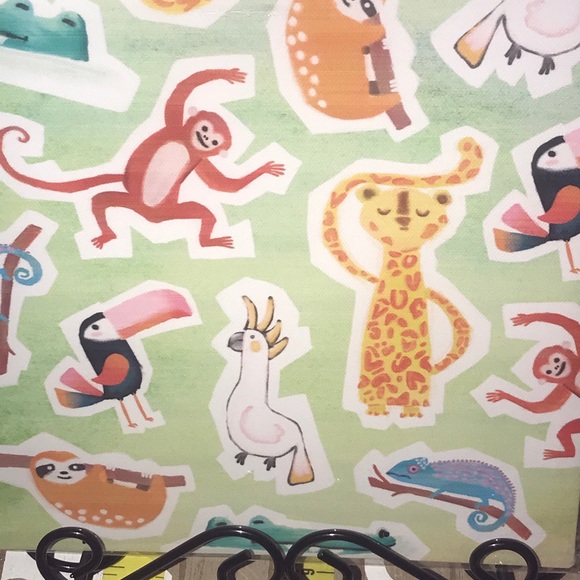 Nursery Animals Print Canvas Wall Art 8.5” x 8.5” - Picture 8 of 9